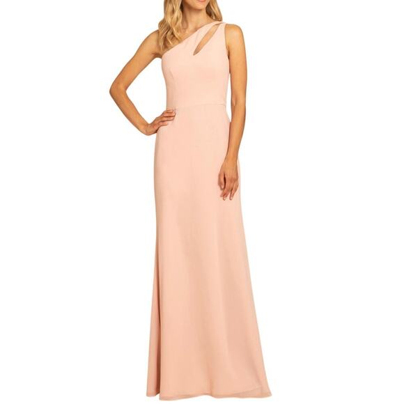 HAYLEY PAIGE OCCASIONS Formal Bridesmaid Dress Gown 52004 Rose Pink - Sz 12 NWT - Picture 1 of 8